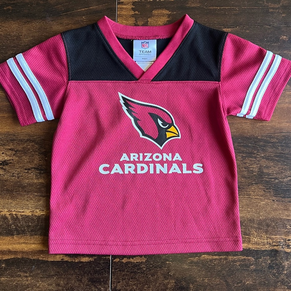 NFL Team Apparel Arizona Cardinals Football Jersey Kids 2T Dark Red and Black